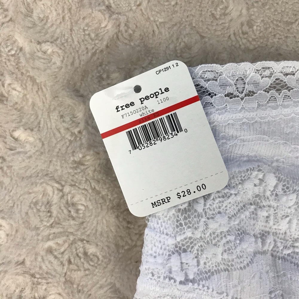 Intimately Free People Stretch Lace Bandeau White - Picture 2 of 5